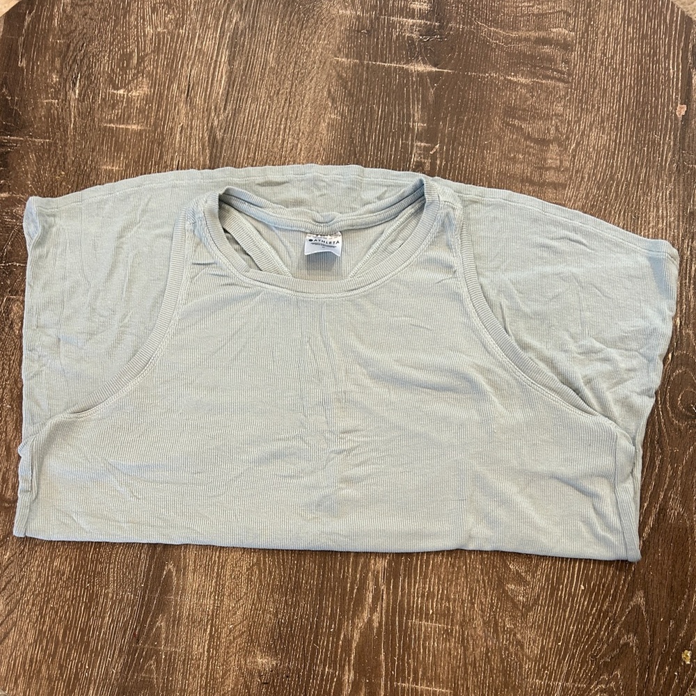 Light Blue/Gray Flowy Racerback